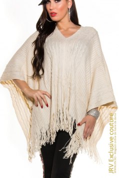 Poncho Arabella Beige - Magazin online haine de dama Fashion