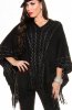 SCOASE DIN STOC - Poncho Arabella Black
