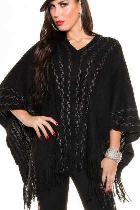 Poncho Arabella Black din Colectia de SCOASE DIN STOC