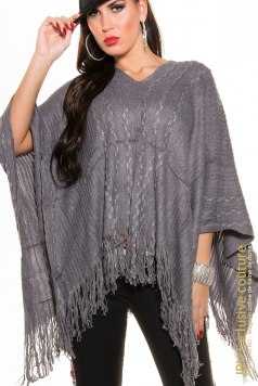 Poncho Arabella Grey - Magazin online haine de dama Fashion