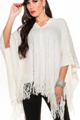 Poncho Arabella White din Colectia de SCOASE DIN STOC