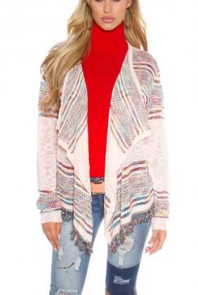 Cardigan Evelina Peach din Colectia de CARDIGANE / PONCHO