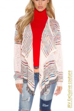 Cardigan Evelina Peach - Magazin online haine de dama Fashion
