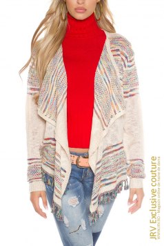 Cardigan Evelina Beige - Magazin online haine de dama Fashion