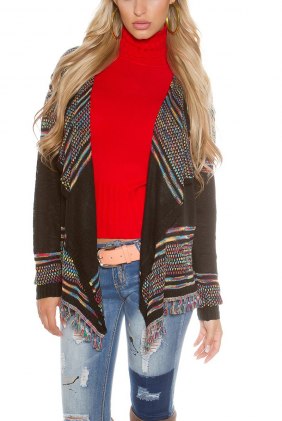 Cardigan Evelina Black din Colectia de CARDIGANE / PONCHO