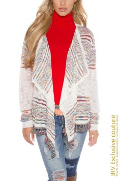 Cardigan Evelina White - Magazin online haine de dama Fashion