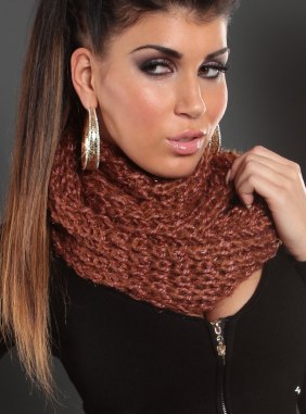 Esarfa Celestia Caramel din Colectia de esarfe / fulare JRV.ro