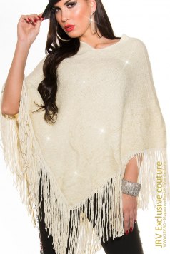 Poncho Anays Beige - Magazin online haine de dama Fashion