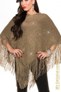 Poncho Anays Cappuccino - Magazin online haine de dama Fashion
