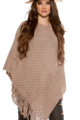 Poncho Akacia Cappuccino din Colectia de CARDIGANE / PONCHO