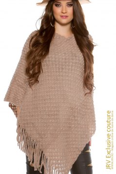 Poncho Akacia Cappuccino - Magazin online haine de dama Fashion