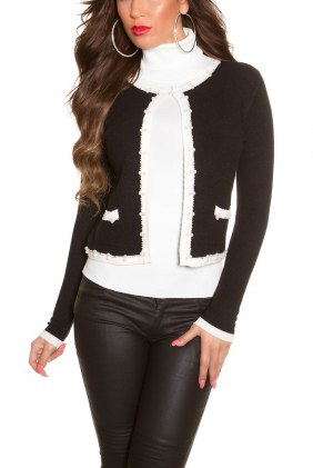 Cardigan Dasha Black din Colectia de CARDIGANE / PONCHO