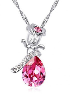 Colier Kathalyn Pink din Colectia de coliere JRV.ro