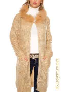 Cardigan Terry Caramel - Magazin online haine de dama Fashion