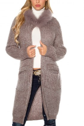 Cardigan Terry Grey din Colectia de CARDIGANE / PONCHO