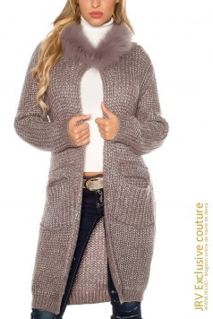 Cardigan Terry Grey - Magazin online haine de dama Fashion