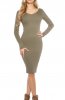 ROCHII TRICOT - Rochie tricot Olivya Khaki