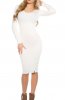 ROCHII TRICOT - Rochie tricot Olivya White