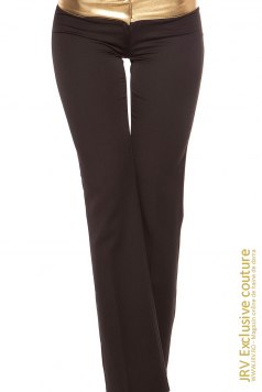 Pantaloni Mysa Black-Golden - Magazin online haine de dama Fashion