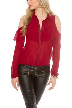 Camasa Kalima Bordeaux din Colectia de BLUZE