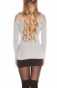 PULOVERE / CARDIGANE - Pulover Sweet Flower Grey