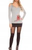 PULOVERE / CARDIGANE - Pulover Sweet Flower Grey