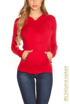 Pulover Alethea Red - Magazin online haine de dama Fashion