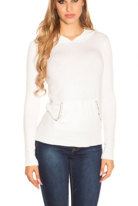 Pulover Alethea White din Colectia de PULOVERE / CARDIGANE