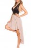 ROCHII ELEGANTE - Rochie eleganta din voal si dantela Gya Beige-Black