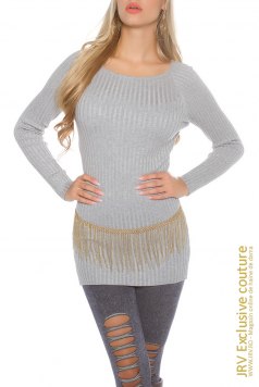 Pulover Adelya Grey - Magazin online haine de dama Fashion