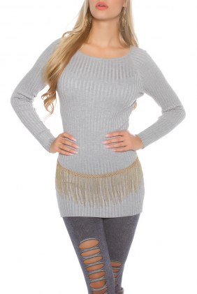 Pulover Adelya Grey din Colectia de PULOVERE / CARDIGANE
