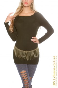 Pulover Adelya Khaki - Magazin online haine de dama Fashion