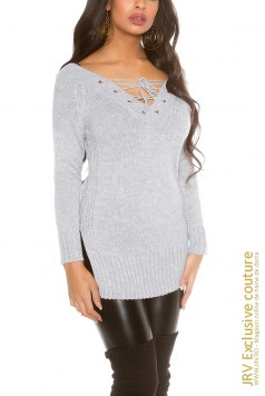 Pulover Eugeny Grey - Magazin online haine de dama Fashion
