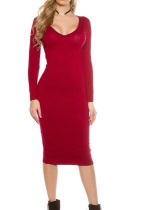 Rochie tricot Sady Red din Colectia de ROCHII TRICOT