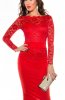 ROCHII DANTELA - Rochie dantela Bya Red