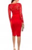 ROCHII DANTELA - Rochie dantela Bya Red