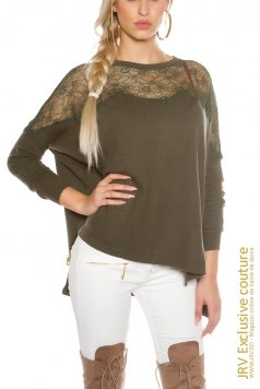 Pulover Alyona Khaki - Magazin online haine de dama Fashion