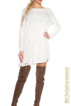 Rochie tricot Mabel White - Magazin online haine de dama Fashion