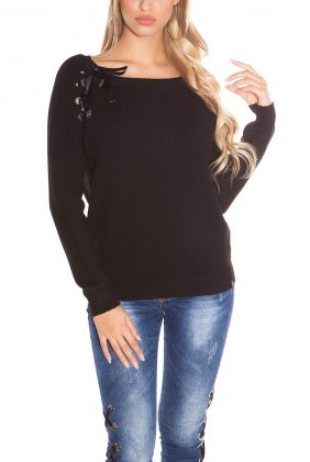 Pulover Lucianna Black din Colectia de PULOVERE / CARDIGANE