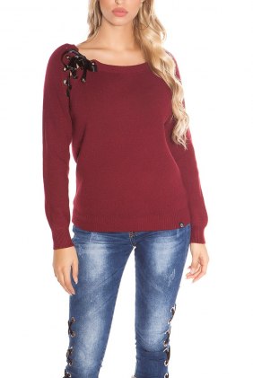 Pulover Lucianna Bordeaux din Colectia de PULOVERE / CARDIGANE