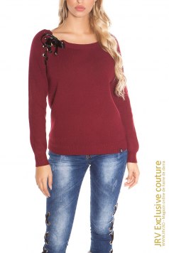 Pulover Lucianna Bordeaux - Magazin online haine de dama Fashion