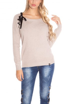 Pulover Lucianna Cappuccino din Colectia de PULOVERE / CARDIGANE