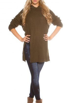 Pulover Miruna Khaki din Colectia de PULOVERE / CARDIGANE