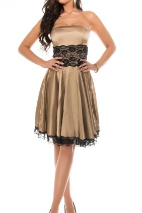 Rochie eleganta Juliette Champagne din Colectia de SCOASE DIN STOC