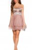ROCHII ELEGANTE - Rochie baby doll Kalamea Cappuccino