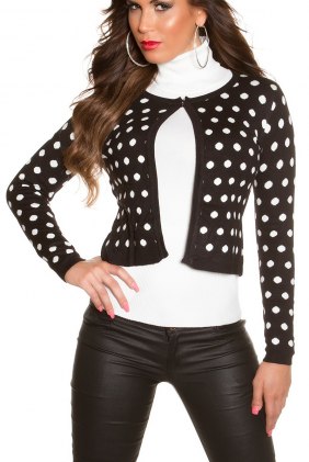 Cardigan Polka Dot Black din Colectia de CARDIGANE / PONCHO