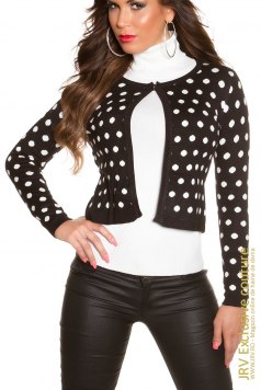 Cardigan Polka Dot Black - Magazin online haine de dama Fashion