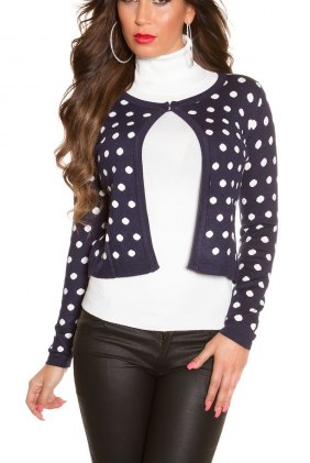 Cardigan Polka Dot Navi din Colectia de CARDIGANE / PONCHO