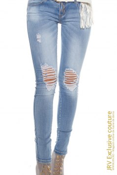 Blugi Estelle White - Magazin online haine de dama Fashion