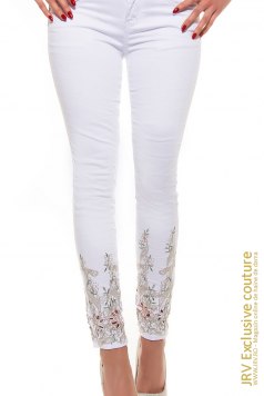 Blugi Krysa White - Magazin online haine de dama Fashion